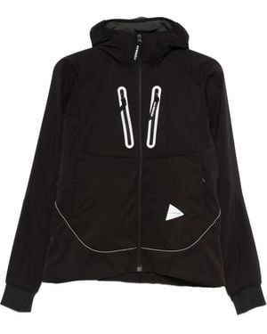 and wander Hooded Zip-Up Jacket - Black