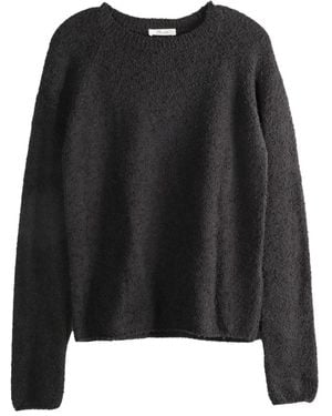 The Row Textured Long-Sleeve Sweater - Black
