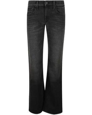 Mother The Jinx Heel Faded-Effect Whiskered Jeans - Black