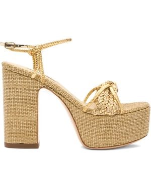 Casadei Marbella Lux Platform Sandal - Metallic