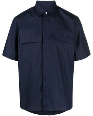 Low Brand ショートスリーブ ユーティリティシャツ - ブルー