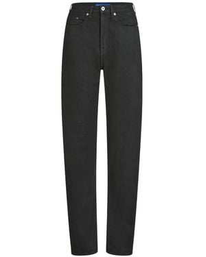 KARL LAGERFELD High-Rise Straight Coated Jeans - Black