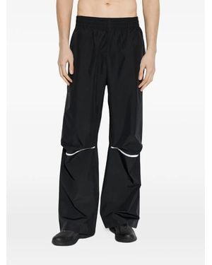 New Balance Broek Met Afwerking En Logoprint - Zwart
