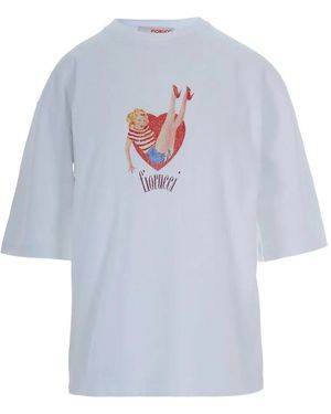 Fiorucci Heart-Print Cotton T-Shirt - White