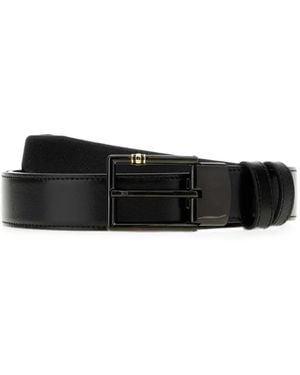 Montblanc Rectangular-Buckle Reversible Belt - Black