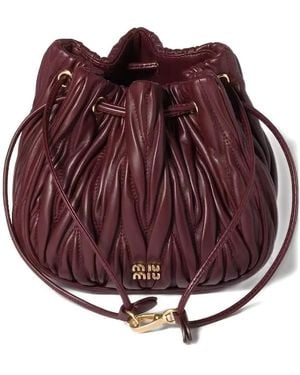 Miu Miu Clutch Mit Kordelzug - Rot