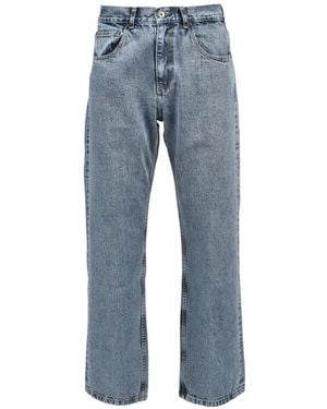 Second/Layer Big Papi Logo-Patch Jeans - Blue