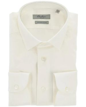 Corneliani Button-Down Pocket-Details Cotton Shirt - White