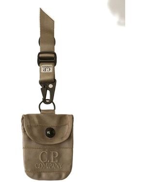 C.P. Company Logo-Embroidered Keyring - Metallic