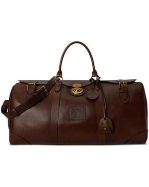 Polo Ralph Lauren Leather Buckle-Detail Duffle Bag - Brown
