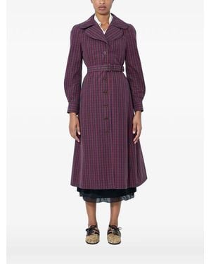 Vivienne Westwood Belted Button-Down Trench Coat - Purple