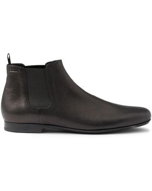 Prada Bottines Chelsea En Cuir - Noir