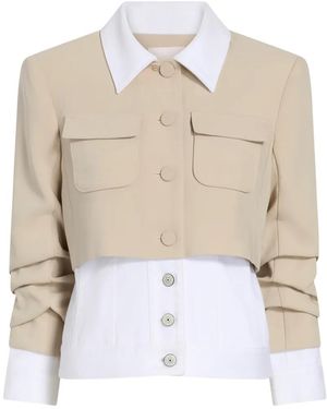 Cinq À Sept Lorraine Collared Pocket Jacket - White