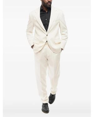 Brunello Cucinelli Button-Detail Single-Breasted Blazer - Natural