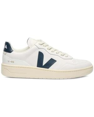 Veja V-90 Leather Trainers - White