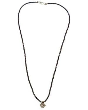 Madison Collier À Pendentif Lèvre Kiss À Perles - Noir
