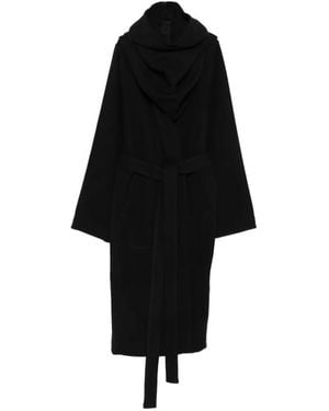 Rick Owens Belted Oversized Coat - Black