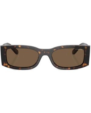 Vogue Eyewear Vo5584S Rectangle Logo Sunglasses - Brown