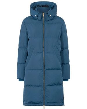 Roberto Cavalli Gesteppter Kapuzenmantel - Blau