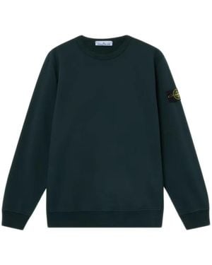 Stone Island Sudadera 6100049 De Algodón Orgánico Cepillado Y Tejido Polar - Azul