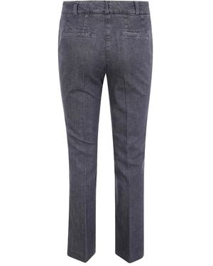 Kiltie Jean À Plis Marqués - Bleu