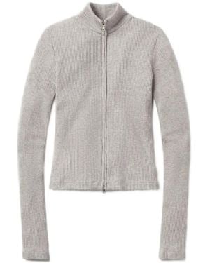 Citizens of Humanity Ribbed-Knit Zip-Up Cardigan - White