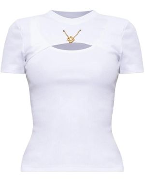 CASABLANCA Cut-Out Short-Sleeve T-Shirt - White