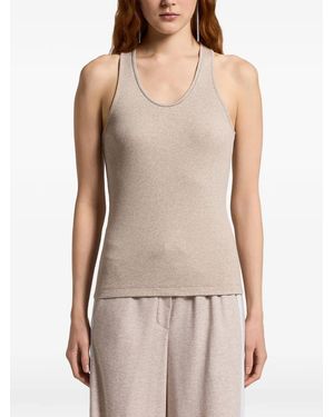 Peserico Ribbed Tank Top - Natural