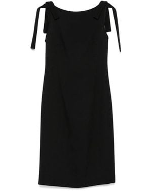 N°21 Midikleid Mit Schleifendetail - Schwarz