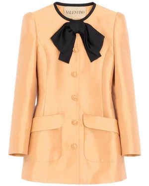 Valentino Garavani Shantung Caban - Orange
