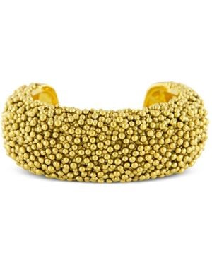 Aurelie Bidermann Makoma Beaded Cuff Bracelet - Metallic