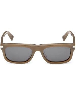 ZEGNA Rectangle-Frame Sunglasses - Grey