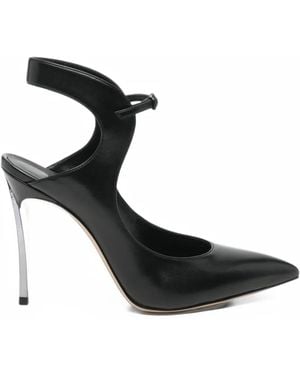 Casadei Pointed-Toe Buckled Pumps - Black