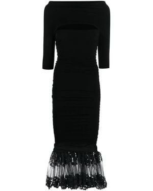 Philosophy Di Lorenzo Serafini Shrug-Detail Strapless Dress - Black