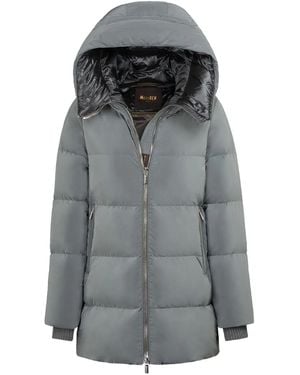 Moorer Carinzia-Os Hooded Coat - Grey