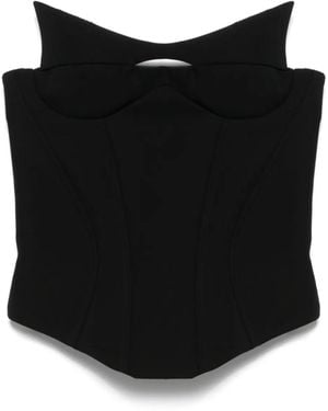 Mugler Top Modello Corsetto - Nero