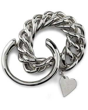 Rabanne Bracciale A Catena Con Pendente - Grigio