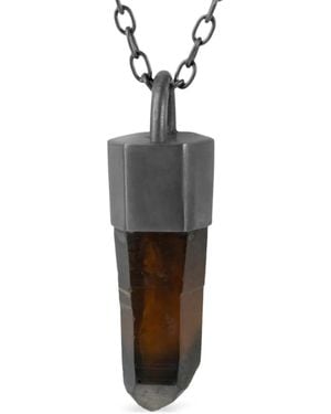 Parts Of 4 Talisman Halskette aus Sterlingsilbermit Zitrin - Weiß