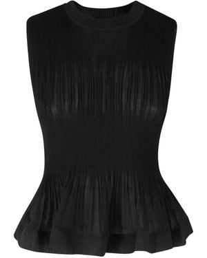 MEIMEIJ Plissé-Effect Top - Black