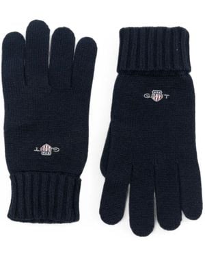 GANT Guanti Con Logo Ricamato - Blu
