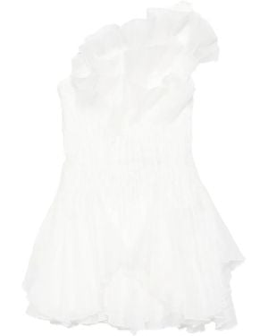 Aje. Ruffled One-Shoulder Dress - White
