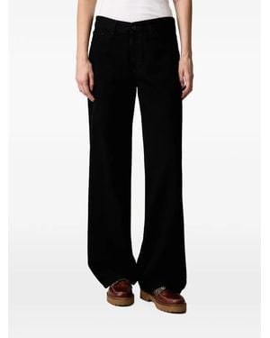 Carhartt Lavine Logo-Patch Wide-Leg Jeans - Black