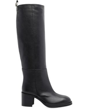Fabi Bottes Lacées En Cuir - Black