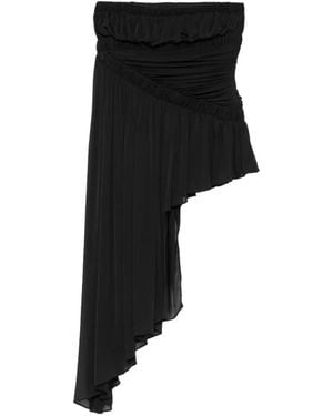 Christopher Esber Ruched Asymmetric Top - Black