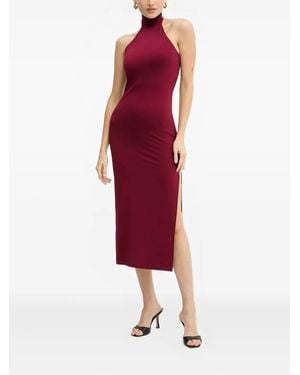 Silvian Heach Robe Fendue À Dos Nu - Red