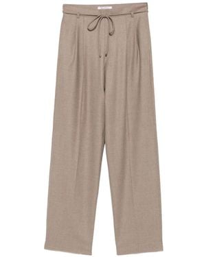 Max Mara Pleated Drawstring Pants - Natural