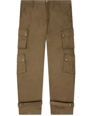 Rhude Desert Button-Fastening Cargo Trousers - Green