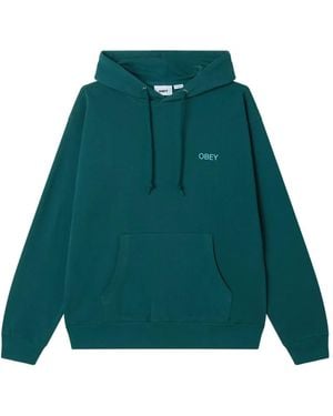 Obey Graphic-Print Hoodie - Green