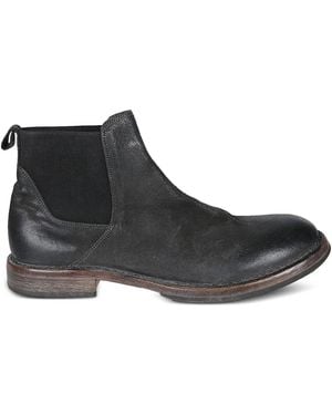 Moma Bottines Chelsea En Cuir - Noir