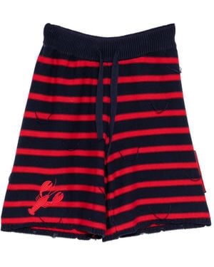 Joshua Sanders Striped Lobster Shorts - Red